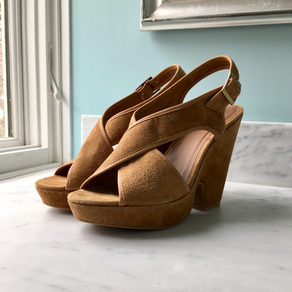 UO Kimchi Blue Suede Wedges